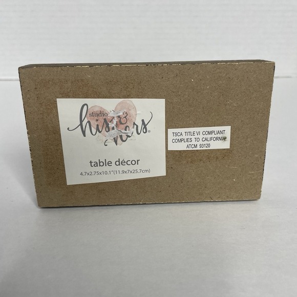 Wedding Reception Pennant Wood/‎ Metal Decoration-Guest Book-Gold & White - Picture 3 of 7